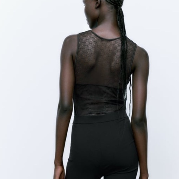 Zara Black Lace Bodysuit - Picture 8 of 10